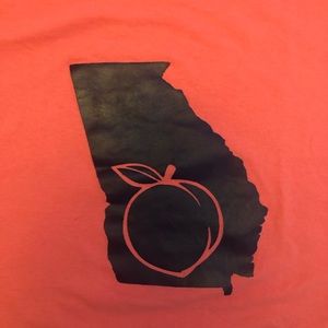 Southern Sass Ga peach t-shirt